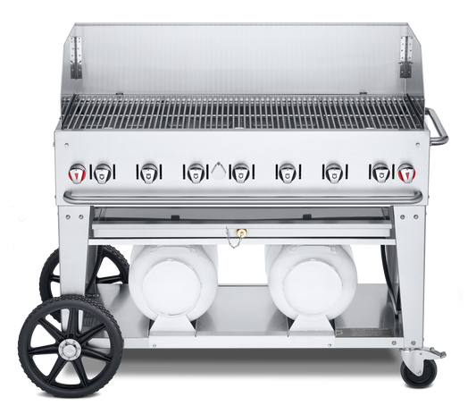 Crown Verity Club Series 48" Grill, Horizontal Tanks, Windguards, Propane - CV-CCB-48WGP
