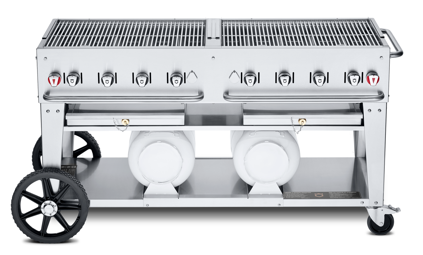 Crown Verity Club Series 60" Grill, Horizontal Tanks, Propane - CV-CCB-60