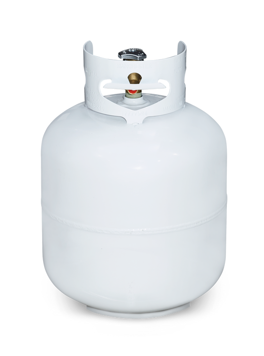 Crown Verity Propane Tank / Cylinder, 20 lb, White (Contains No Propane) - CV-CYL-20