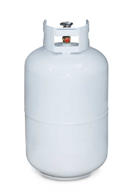 Crown Verity Propane Tank / Cylinder, 30 lb, White (Contains No Propane) - CV-CYL-30