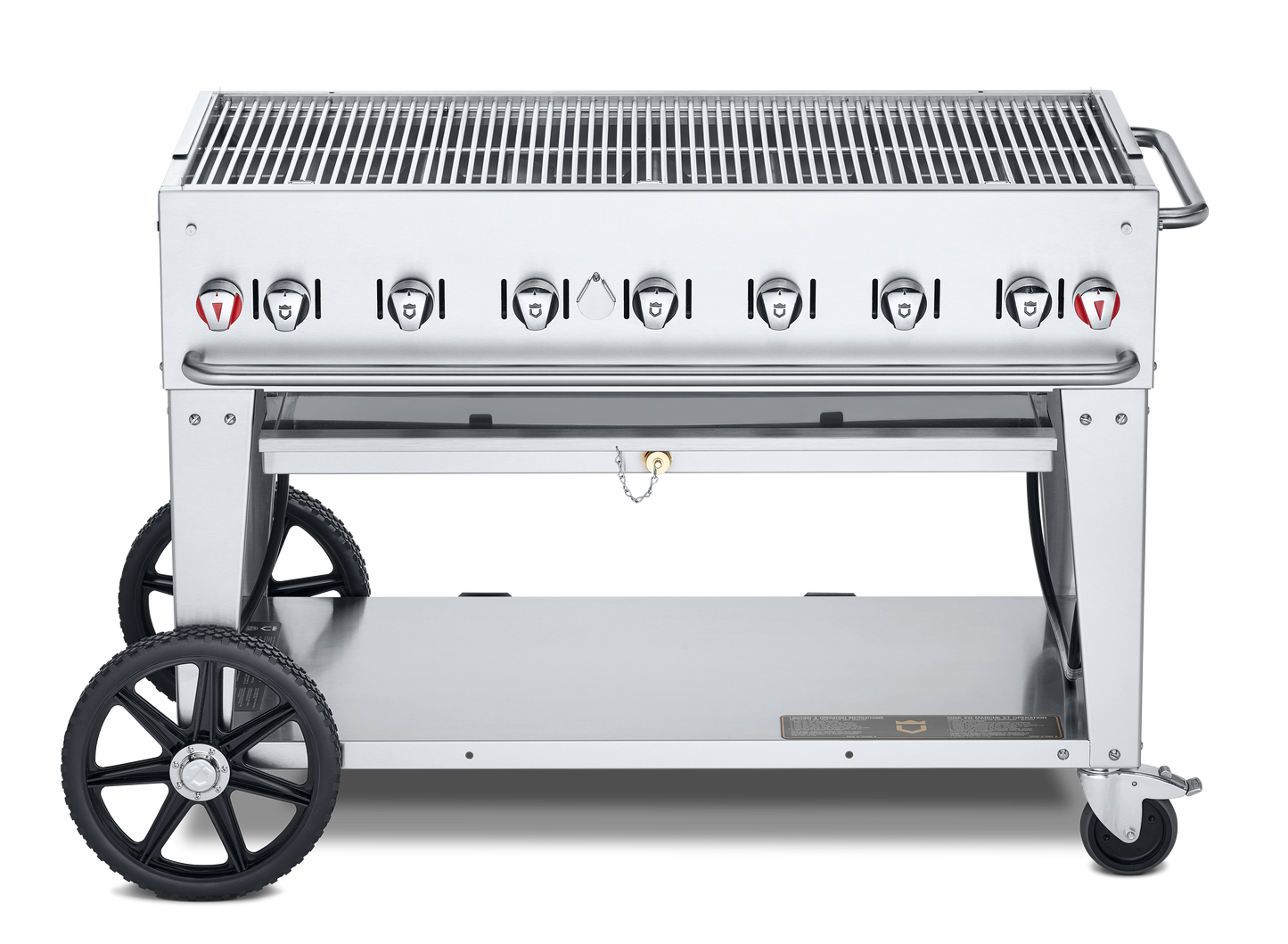 Crown Verity Mobile 48" Gas Grill, Propane/Bulk - CV-MCB-48-SI-BULK