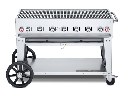 Crown Verity Mobile 48" Gas Grill, Propane/Bulk - CV-MCB-48-SI-BULK