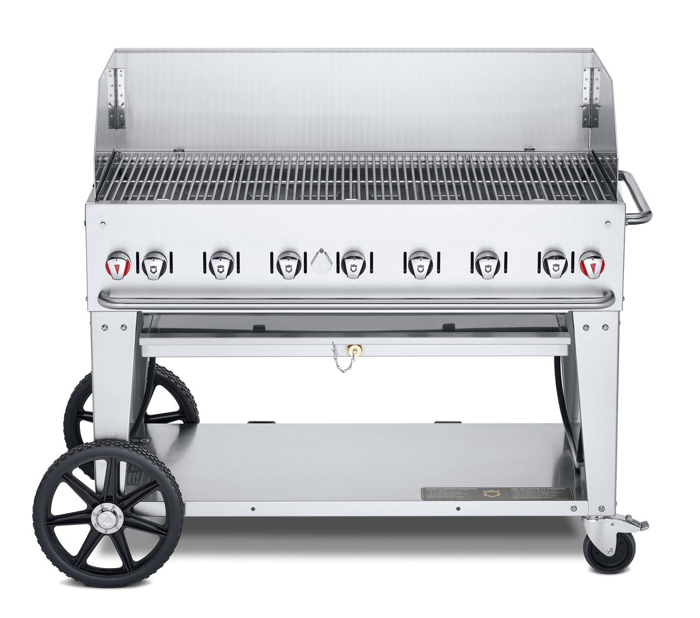 Crown Verity Mobile 48" Gas Grill with Windguard, Propane/Bulk - CV-MCB-48SI-BULK-WGP