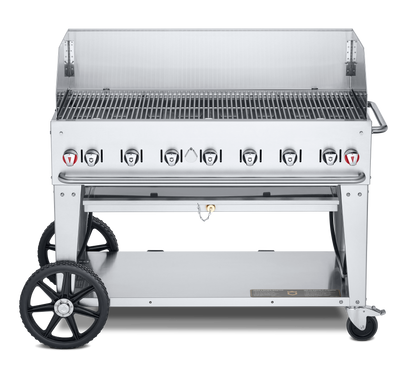 Crown Verity Mobile 48" Gas Grill with Windguard, Propane/Bulk - CV-MCB-48SI-BULK-WGP
