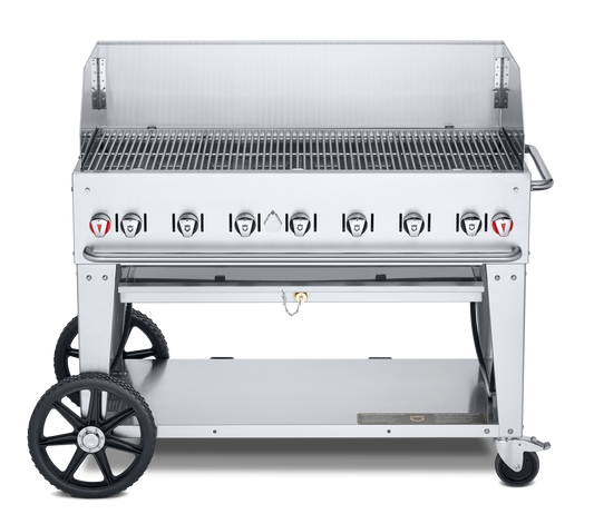 Crown Verity Mobile 48" Gas Grill with Windguard, Natural Gas/Bulk - CV-MCB-48WGP-NG