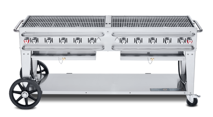 Crown Verity Pro Series Rental 72" Gas Grill with Crash Bars, Propane/Bulk - CV-RCB-72-SI-BULK