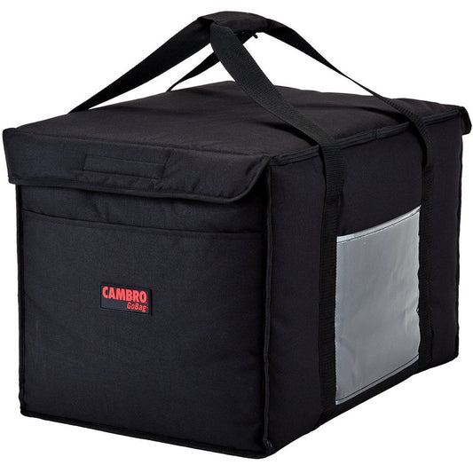 Cambro | GoBag Folding Delivery Bag, Black, Large, 21" x 14" x 14" - ChefEquipment.com