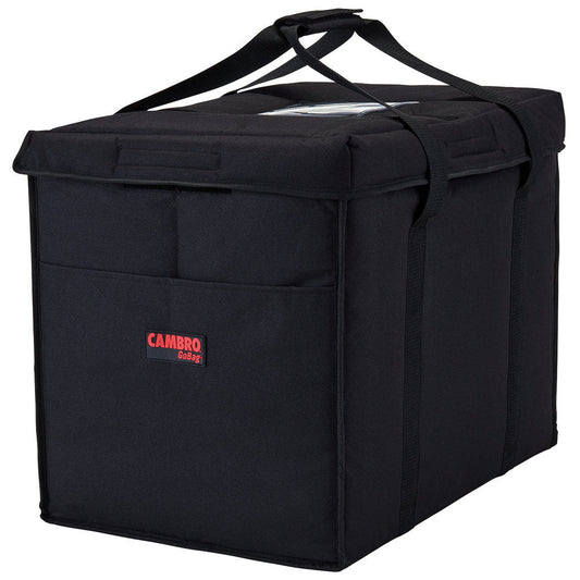 Cambro | GoBag Folding Delivery Bag, Black, Large, 21" x 14" x 17" - ChefEquipment.com