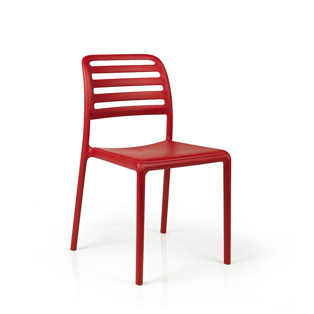 NARDI | Chaise d’appoint Costa Bistrot, Rosso (paquet de 4)