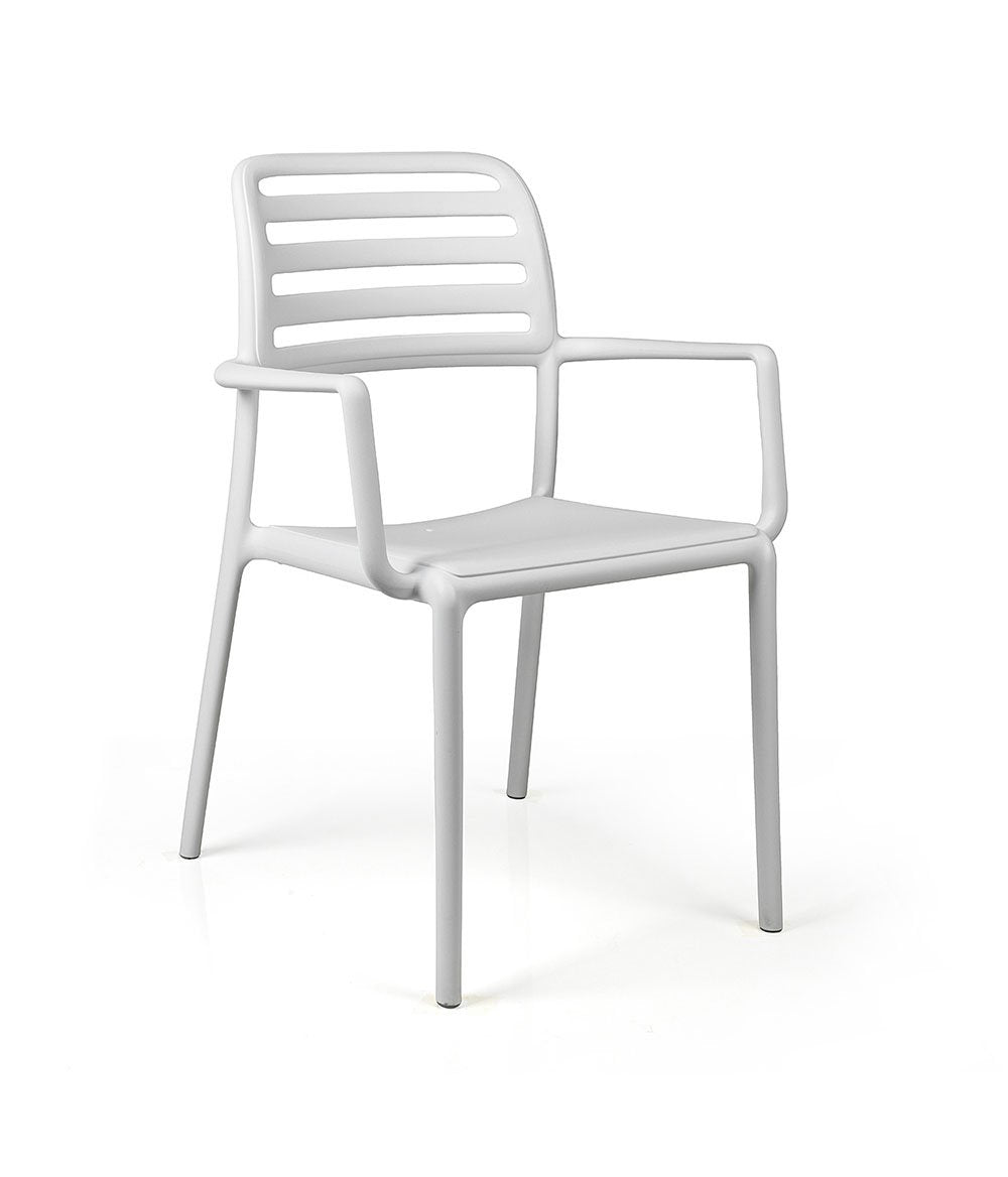 NARDI Costa Arm Chair, Bianco (4-pack) - 40244.00.000