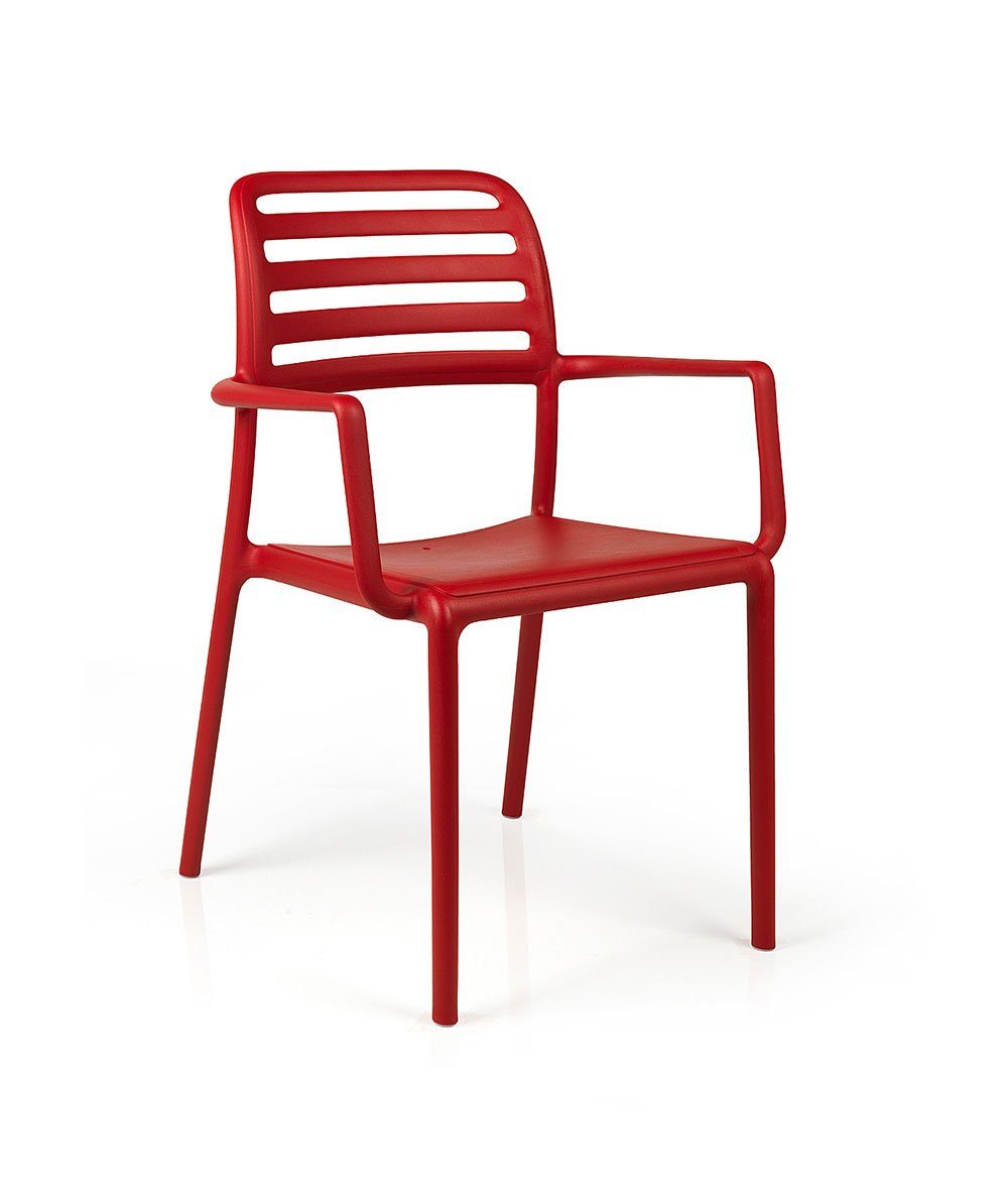 NARDI Costa Arm Chair, Rosso (4-pack) - 40244.07.000