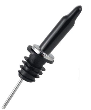 BarProducts | Narrow Liquor Pourer Covers, Black Silicone (12-pack)