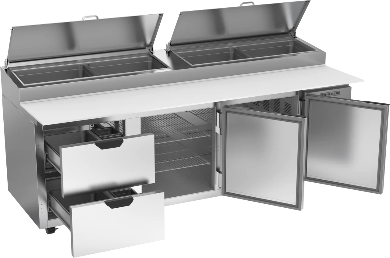 Beverage-Air | DPD93HC-2 Two Drawer Two Door Pizza Prep Table, 93"