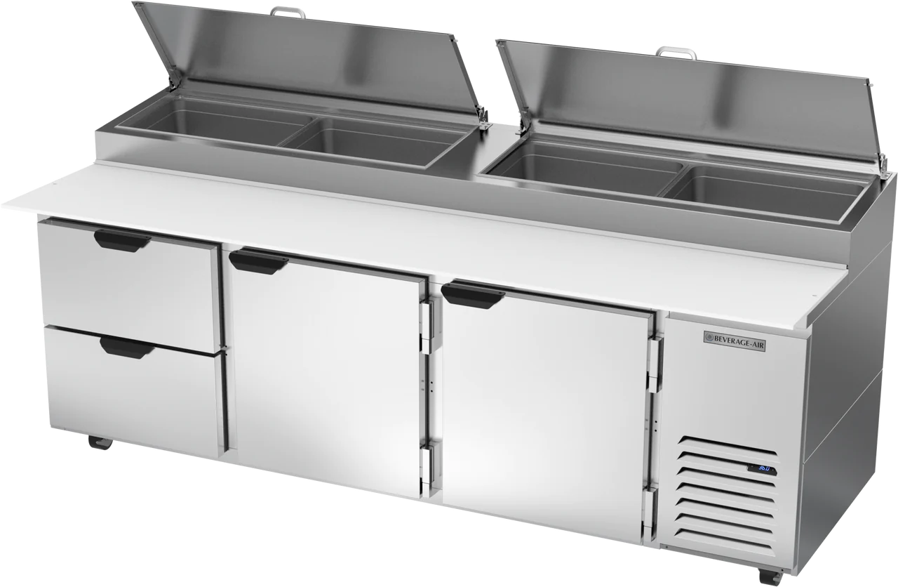 Beverage-Air | DPD93HC-2 Two Drawer Two Door Pizza Prep Table, 93"