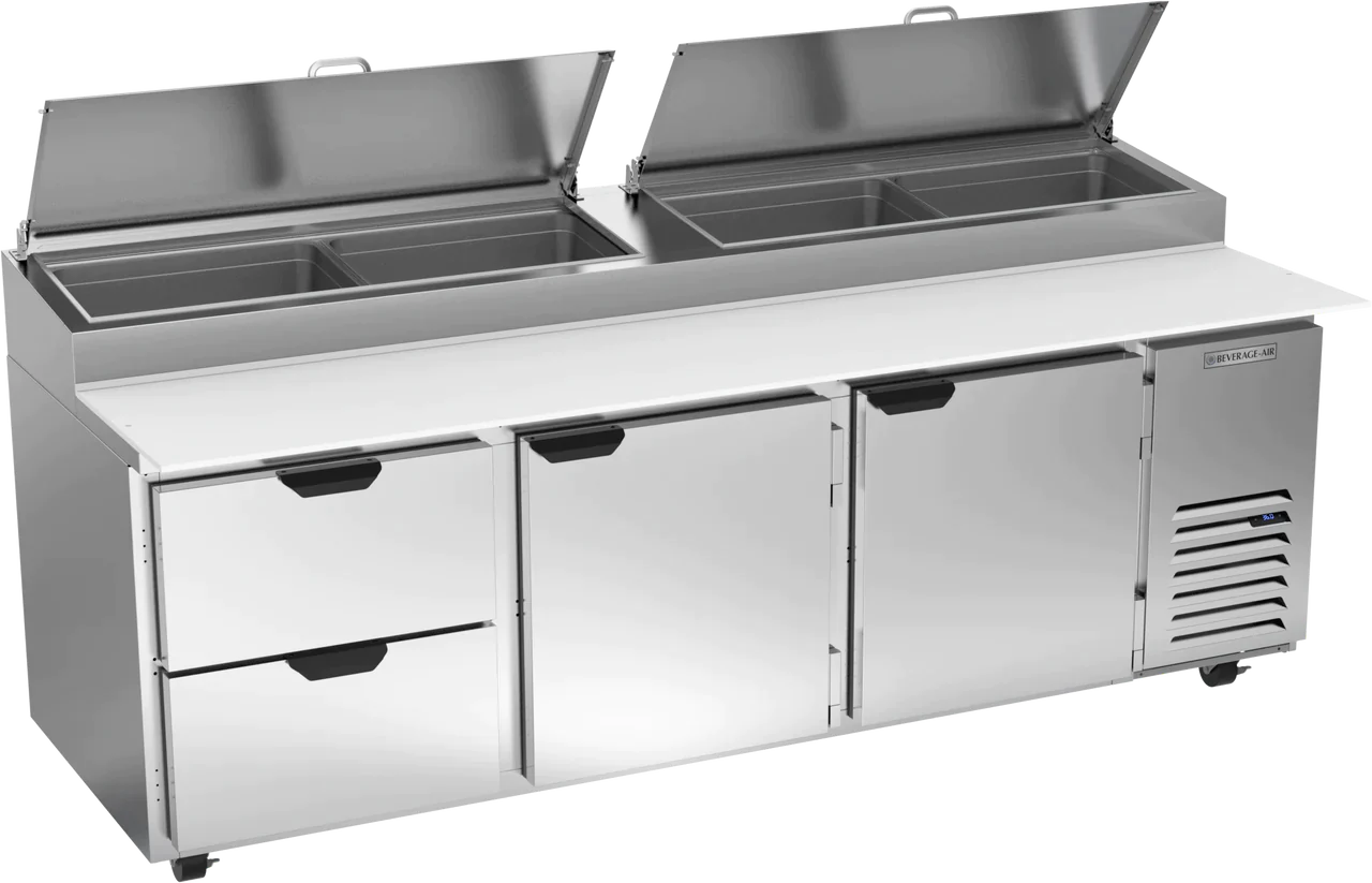 Beverage-Air | DPD93HC-2 Two Drawer Two Door Pizza Prep Table, 93"