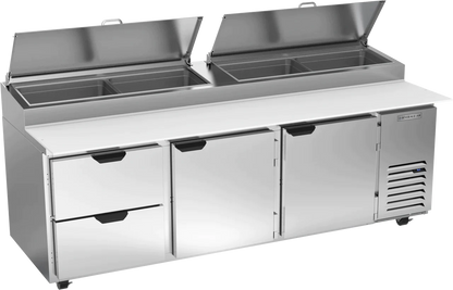 Beverage-Air | DPD93HC-2 Two Drawer Two Door Pizza Prep Table, 93"