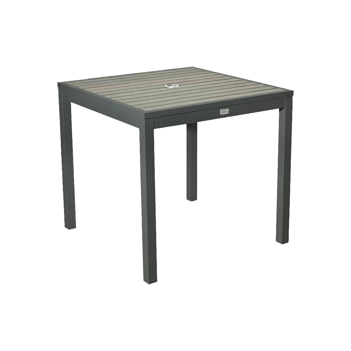 BUM Furniture Marco Polywood Aluminum Dining Height Table, 36" x 36", Anthracite/Grey - DT516-36S-GA