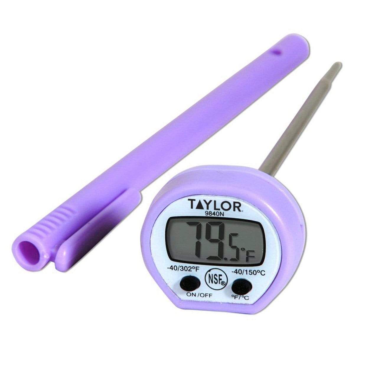 Taylor | Allergen Digital Thermometer, Purple - ChefEquipment.com