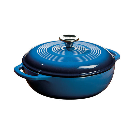 Lodge | Dutch Oven, 3 qt, Enamel Cast Iron, Blue