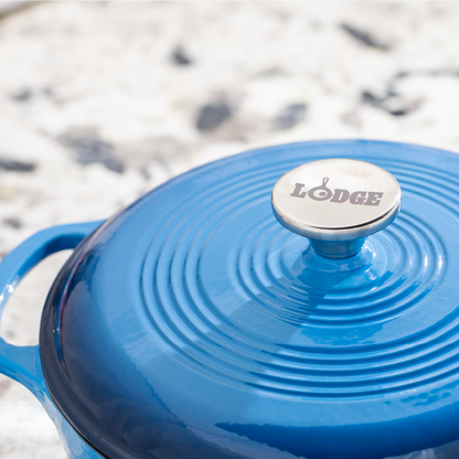 Lodge | Dutch Oven, 3 qt, Enamel Cast Iron, Blue