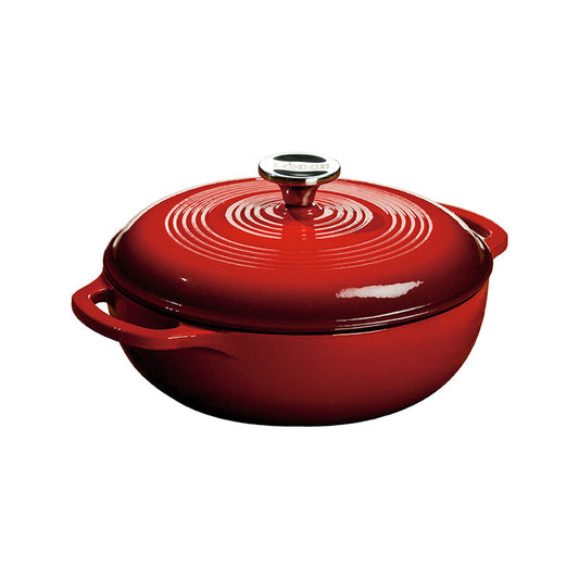 Lodge | Dutch Oven, 3 qt, Enamel Cast Iron, Red