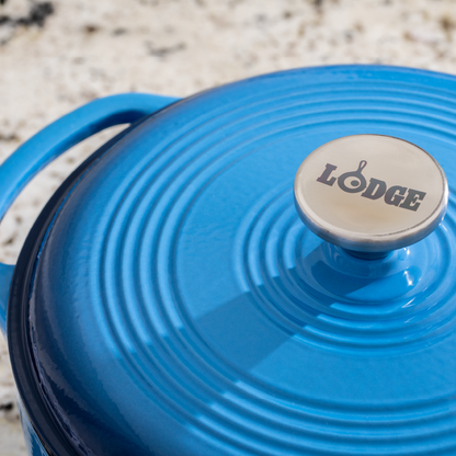 Lodge | Dutch Oven, 4.5 qt, Enamel Cast Iron, Blue