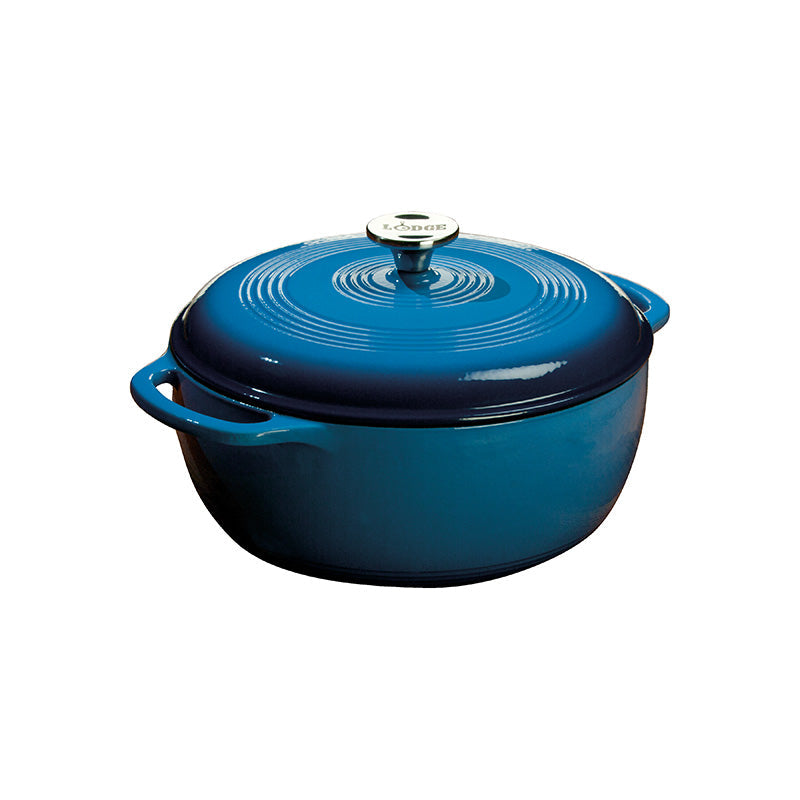 Lodge | Dutch Oven, 6 qt, Enamel Cast Iron, Blue