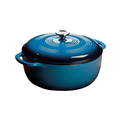 Lodge | Dutch Oven, 7.5 qt, Enamel Cast Iron, Blue