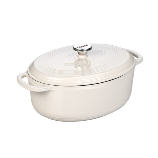 Lodge | Oval Dutch Oven, 7 qt, Enamel Cast Iron, Oyster