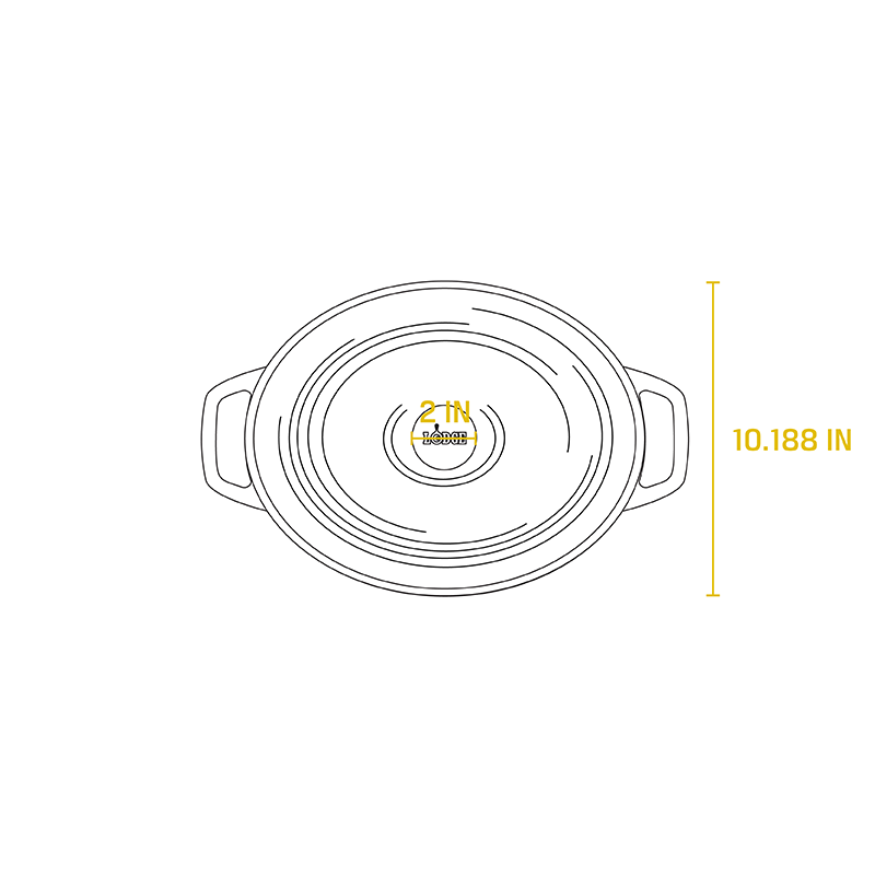 Cocotte ovale Lodge, 7 pintes, en fonte émaillée rouge, VENTE FINALE - EC7OD43