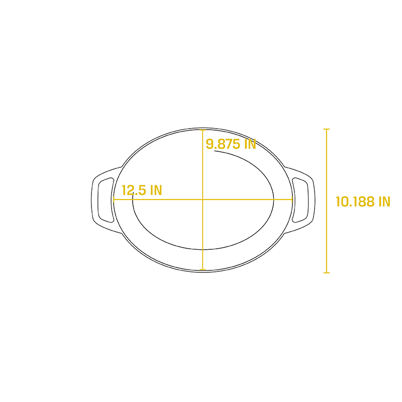 Cocotte ovale Lodge, 7 pintes, en fonte émaillée rouge, VENTE FINALE - EC7OD43
