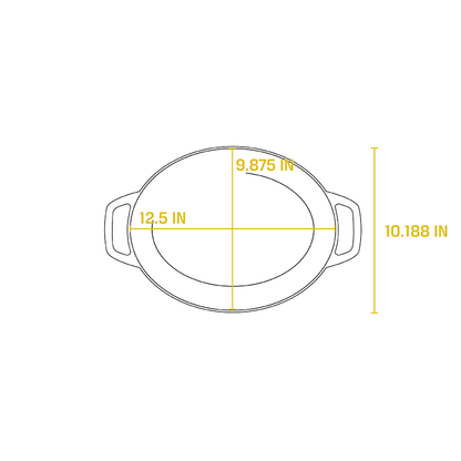 Cocotte ovale Lodge, 7 pintes, en fonte émaillée rouge, VENTE FINALE - EC7OD43