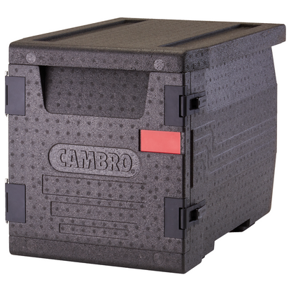 Cambro | Cam GoBox Insulated Front-Loading Food Pan Carrier, 4 Pan Capacity, Black