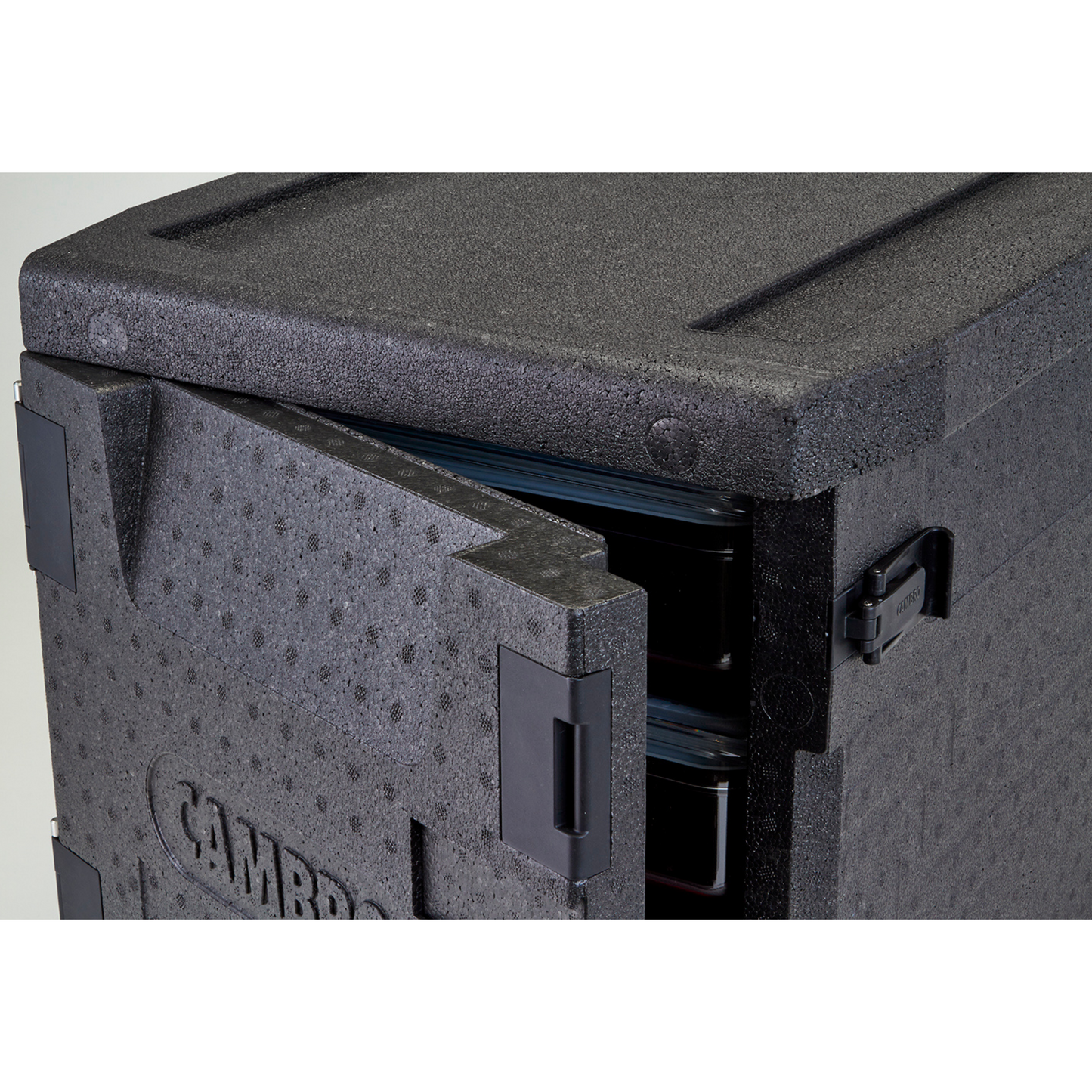 Cambro | Cam GoBox Insulated Front-Loading Food Pan Carrier, 4 Pan Capacity, Black