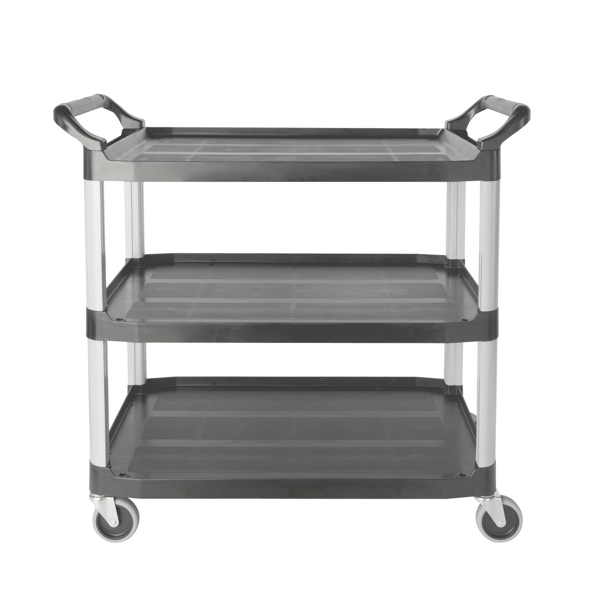 Rubbermaid Xtra 3 Shelf Utility Cart, 300 lb, Black - FG409100BLA