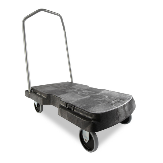 Rubbermaid | Standard Duty Triple Trolley, User-Friendly Handle, Black