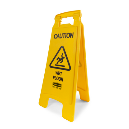 Rubbermaid | Caution Wet Floor Sign, English, 2 Sided, Yellow