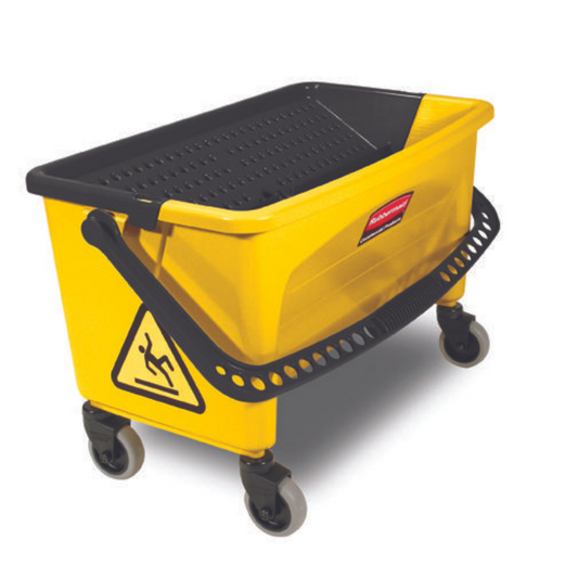 Rubbermaid | HYGEN Microfiber Charging Bucket, Press Wringer, Yellow