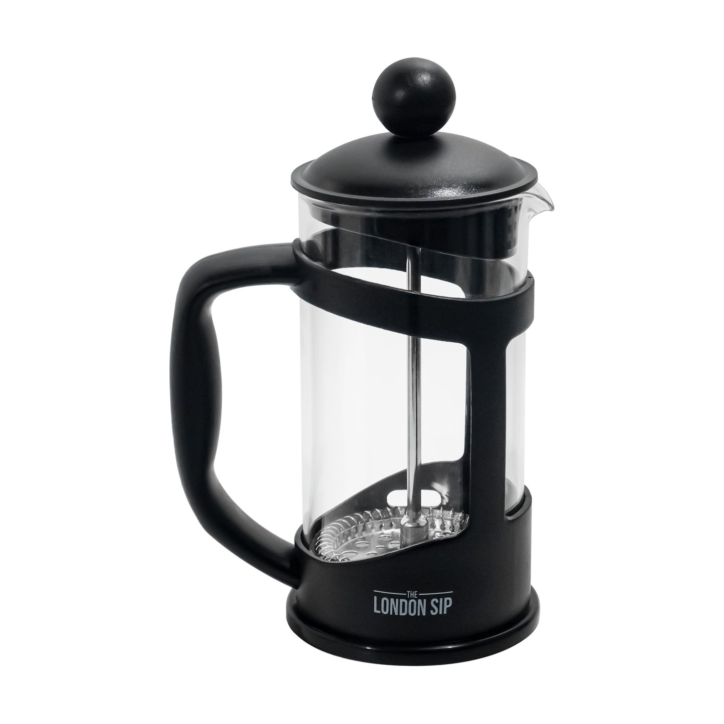 London Sip French Press Immersion Brewer, 1 qt, Glass/Black - FP1000