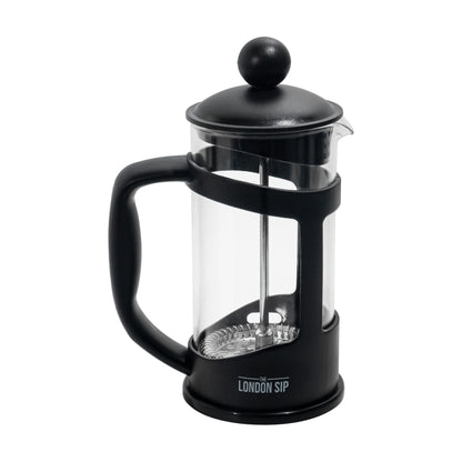 London Sip French Press Immersion Brewer, 1 qt, Glass/Black - FP1000