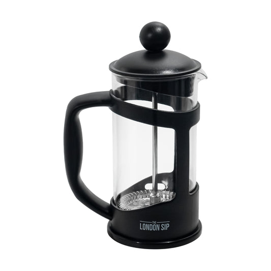 London Sip French Press Immersion Brewer, 1 qt, Glass/Black - FP1000