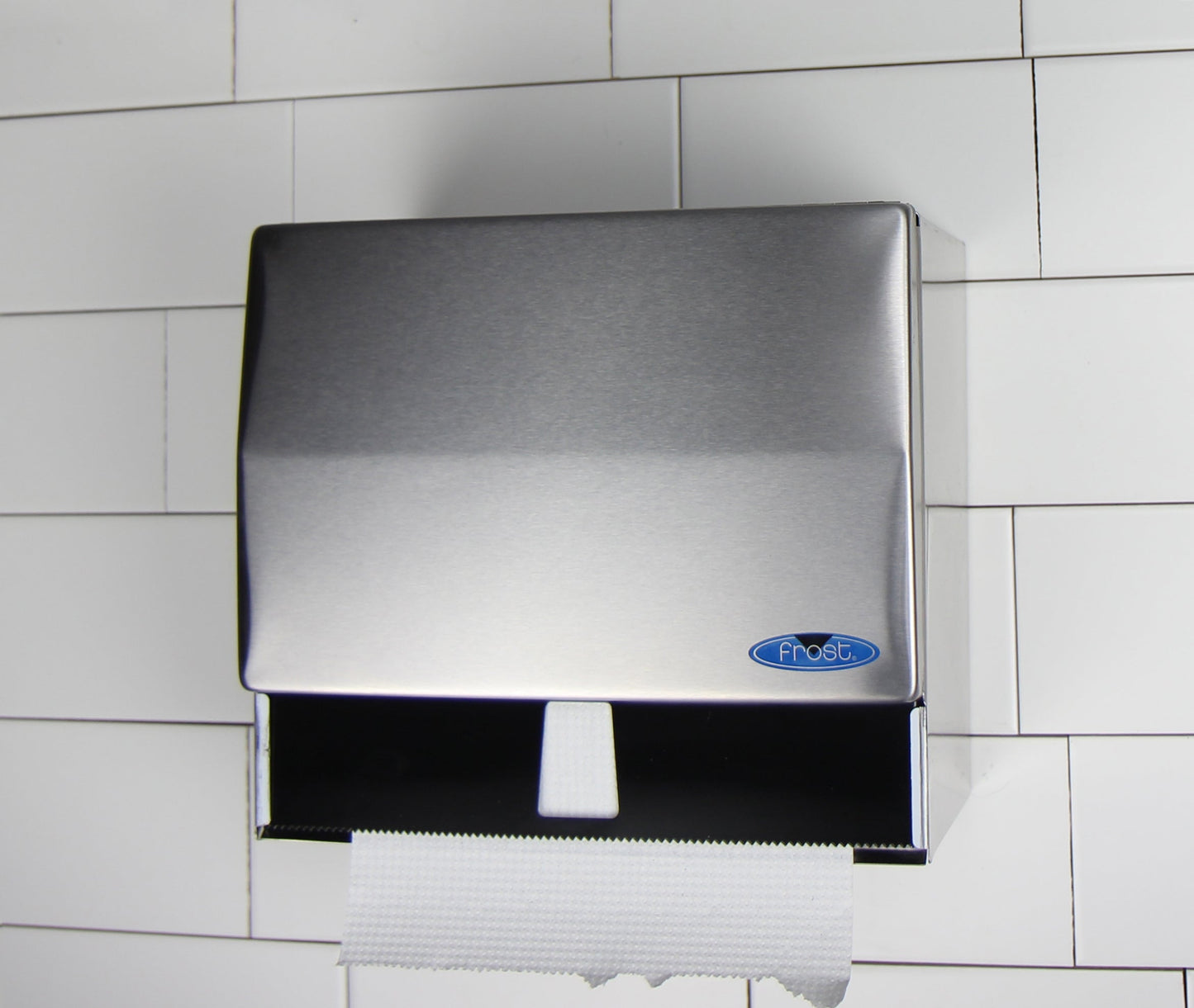 Frost | Universal Paper Towel Dispenser for Single Fold or Rolls, Brushed Stainless Steel