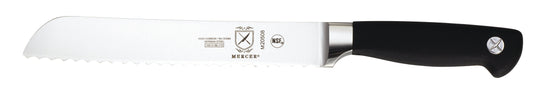 Mercer | Genesis Bread Knife, Wavy Edge, 8", Black