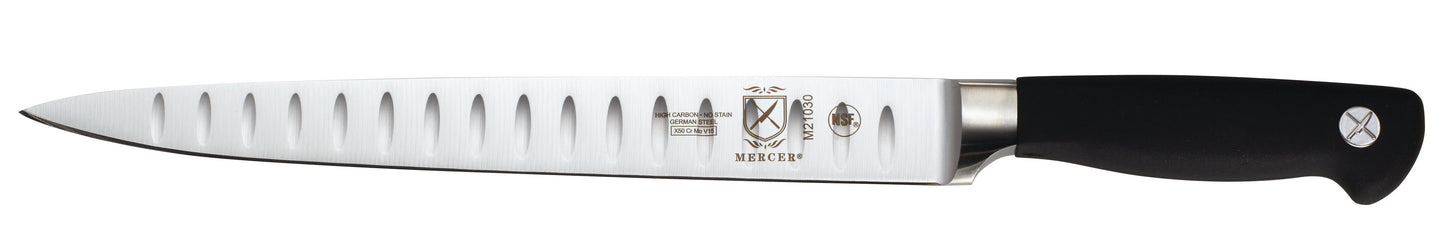 Mercer | Genesis Carving Knife, Granton Edge, 10", Black