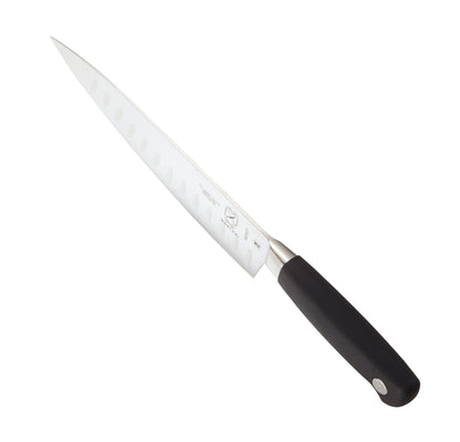 Mercer | Genesis Chef Knife, Short Bolster Granton Edge, 8", Black