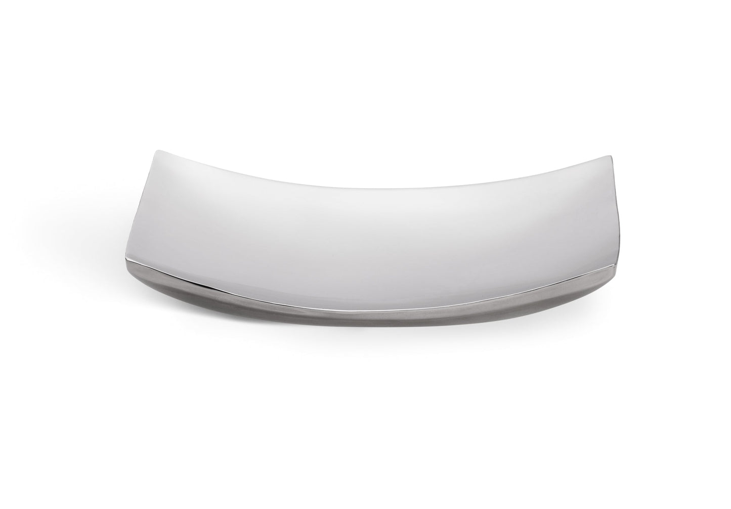 Vollrath | Double Wall Curved Platter, 15" x 8.25", Polished Stainless Steel