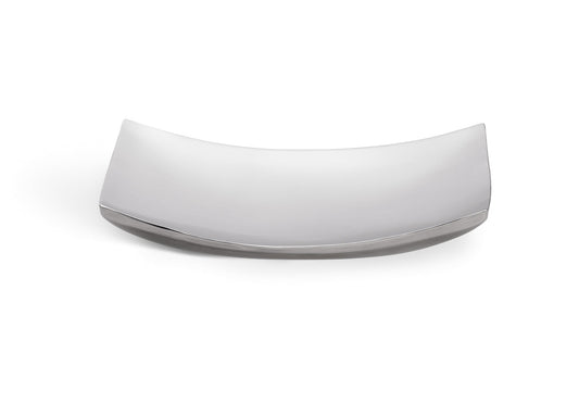 Vollrath | Double Wall Curved Platter, 15" x 8.25", Polished Stainless Steel