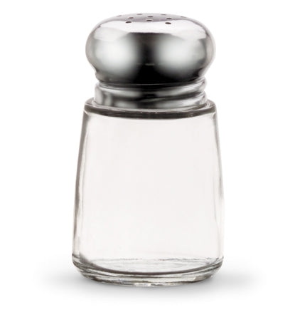 Vollrath | Traex Dripcut Traditional Salt & Pepper Shaker, 2 oz, Glass/Stainless Steel (12-pack)