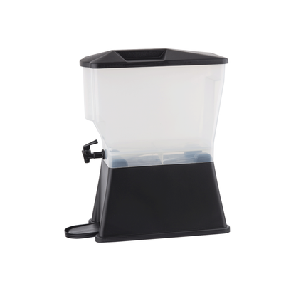 TableCraft | Slimline Beverage Dispenser, 3 Gal, Black/Clear Plastic