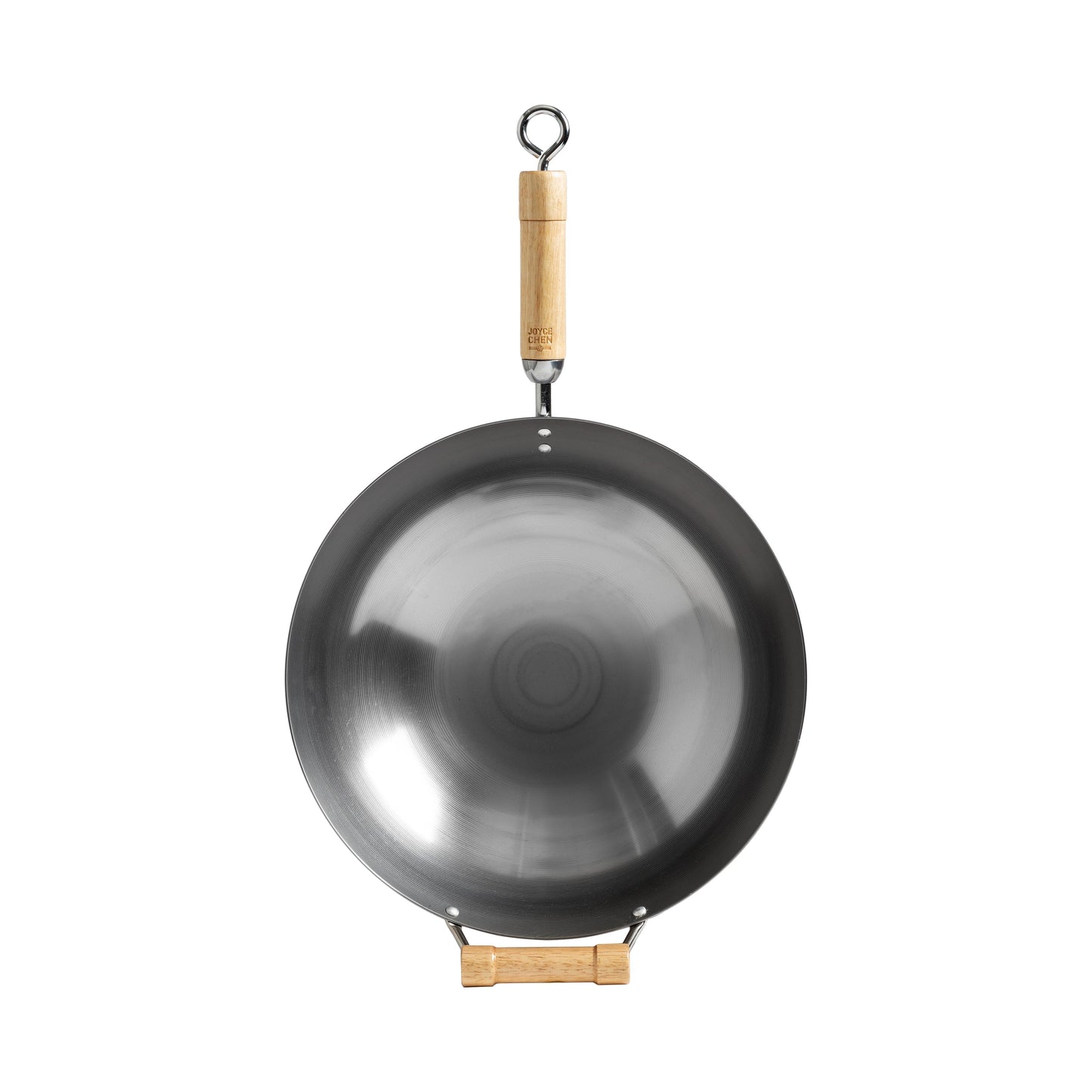 Joyce Chen | Classic Series Round Bottom Wok, 14", Carbon Steel/Birch Handles